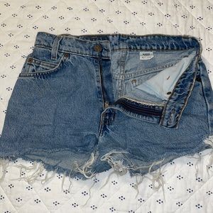 Levi’s vintage jean shorts, size 25